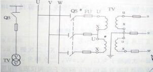 計量中，電壓互感器VV接線的特點
